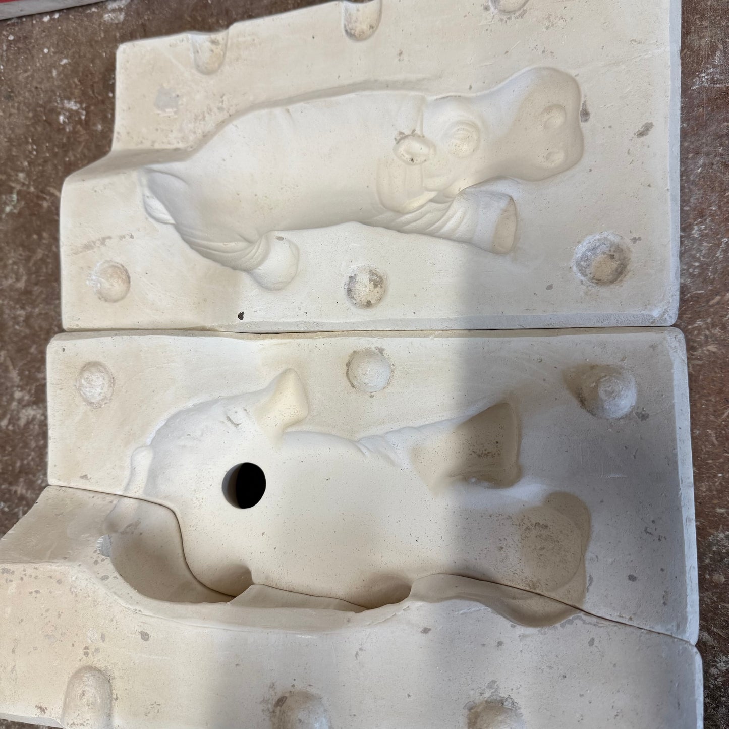 Lazy Hippo Slip Cast Pottery Mould