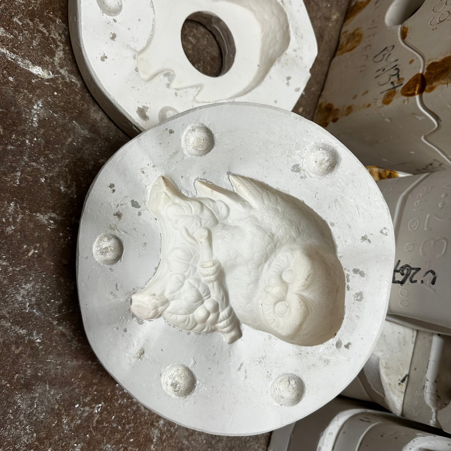 Owl Plaque Slip Cast Pottery Mould POSTAGE INCLUDED