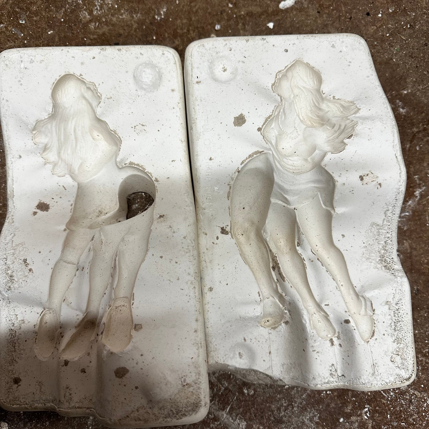 Girl Figure Slip Cast Pottery Mould