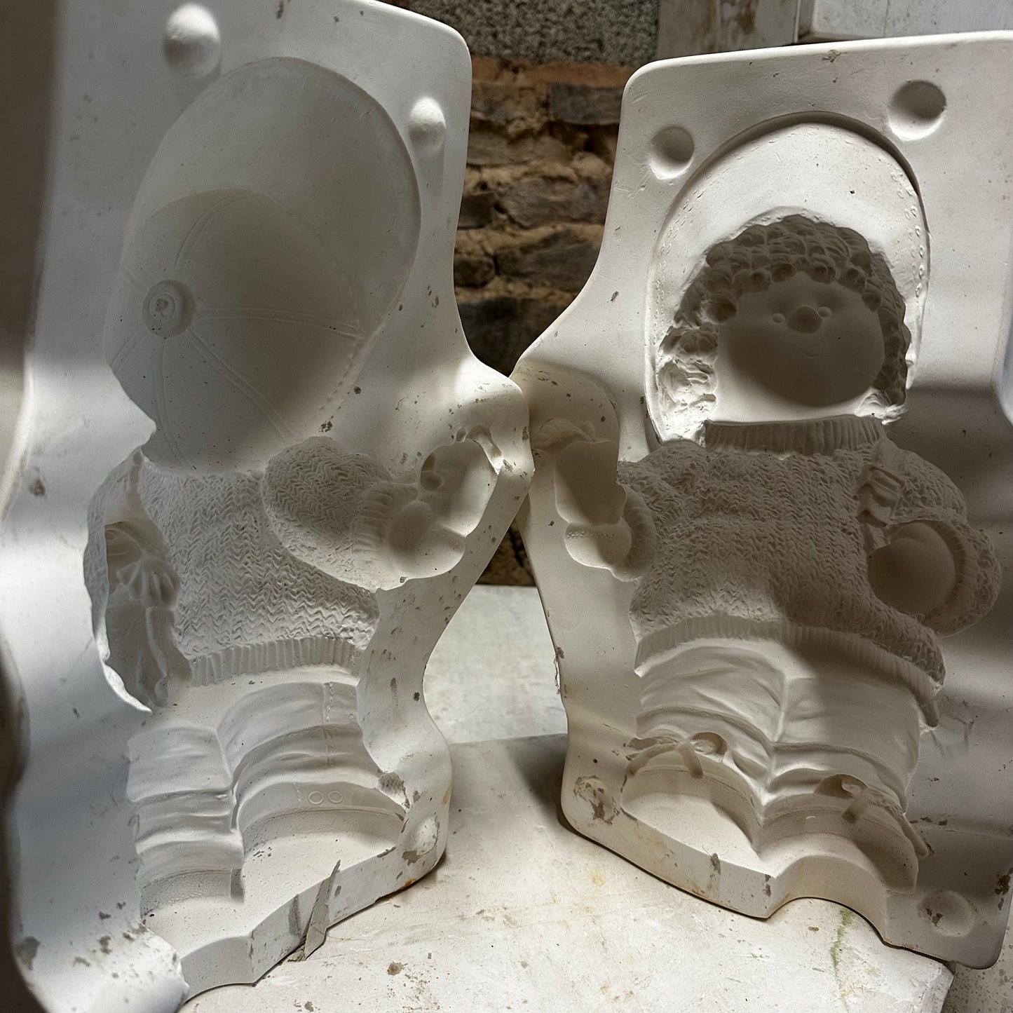 Boy with Knapsack Slip Cast Mould