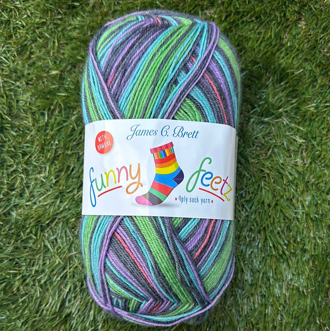 Funny Feetz 4ply Sock Yarn - FZB20