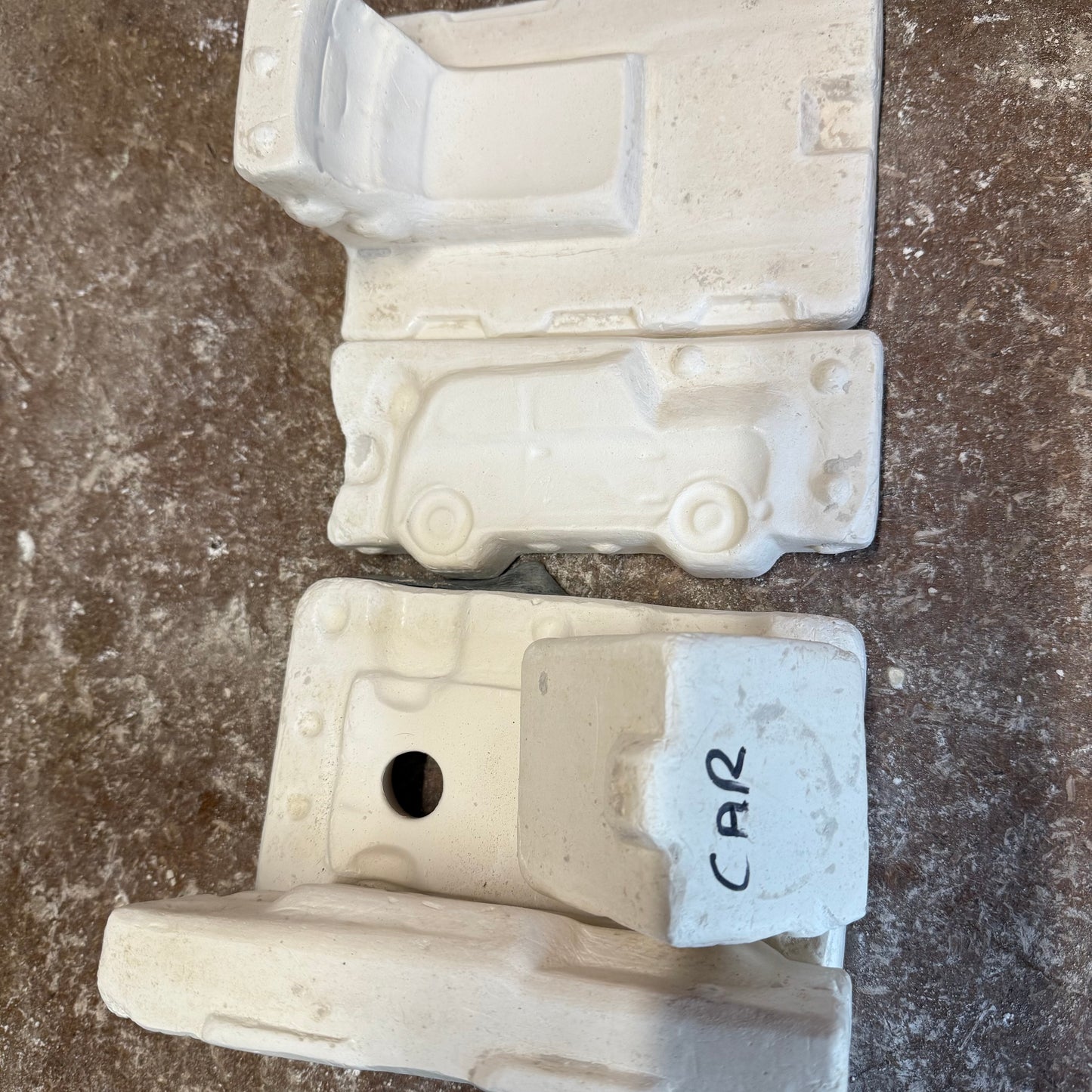 Car (Mini?) Slip Cast Pottery Mould