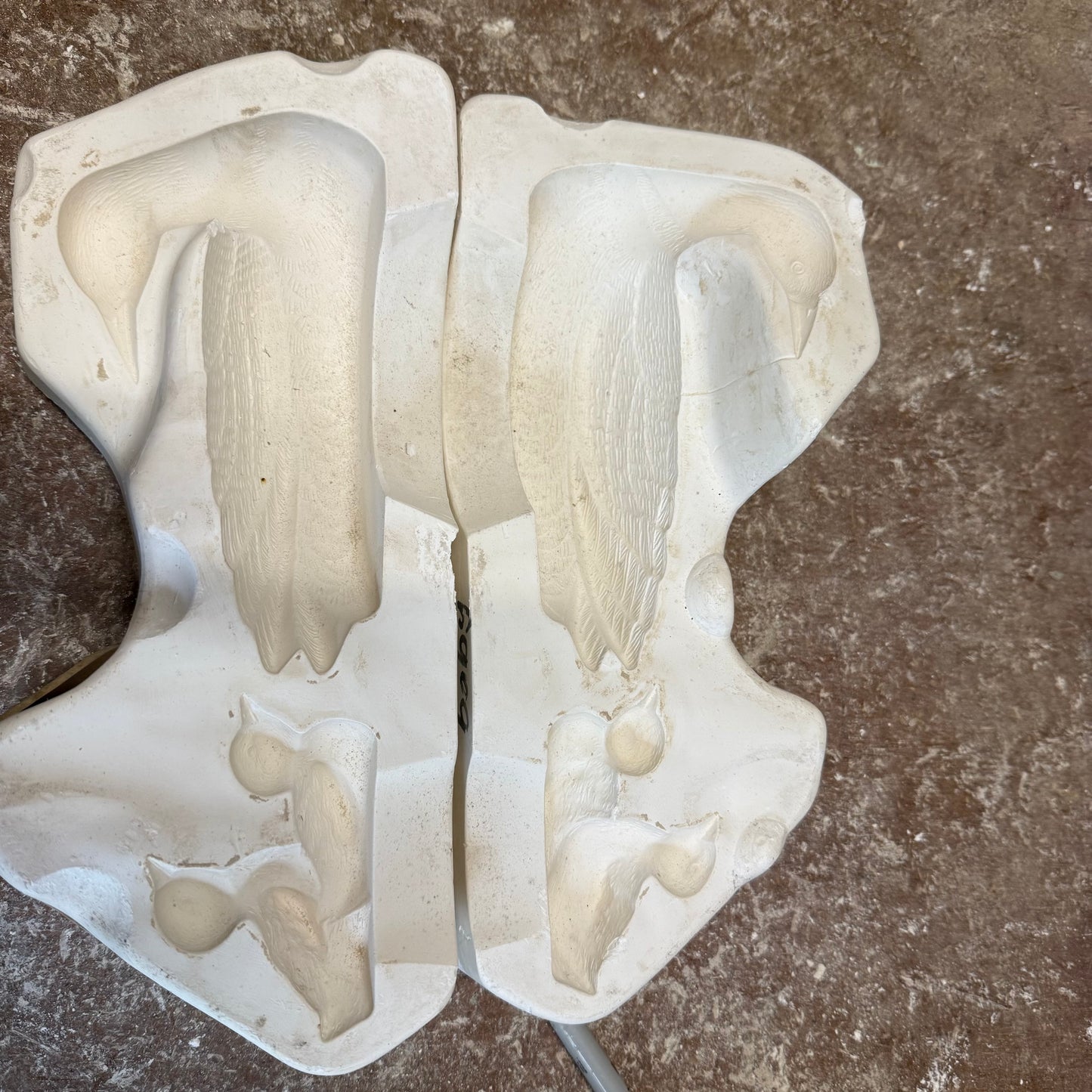 Bird & Baby Birds Slip Cast Pottery Mould