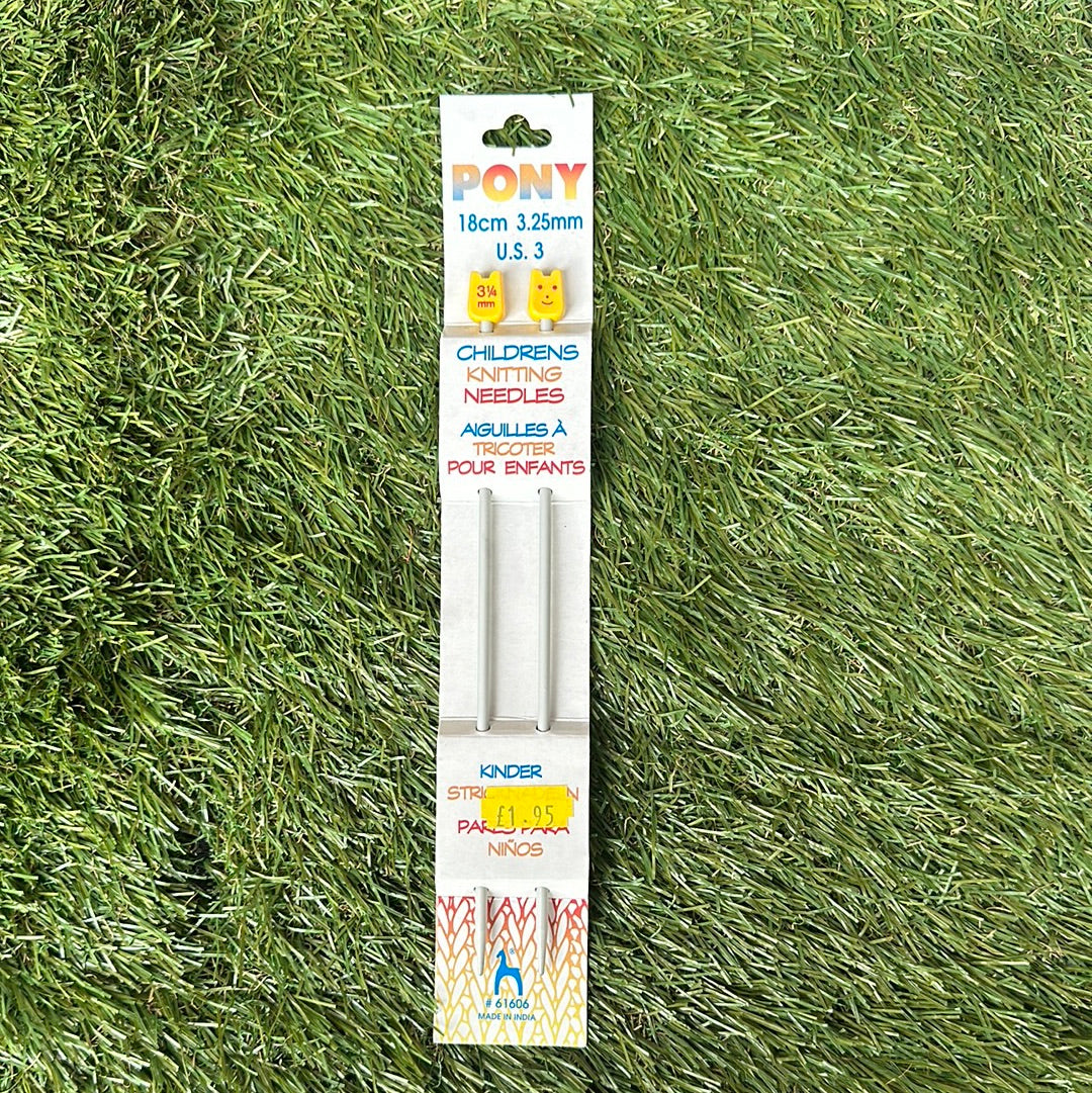 Children’s Knitting Needles Size 3.25mm x18cm
