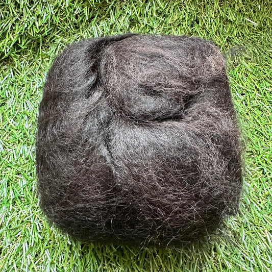 Black Alpaca Fibre - 30g Washed