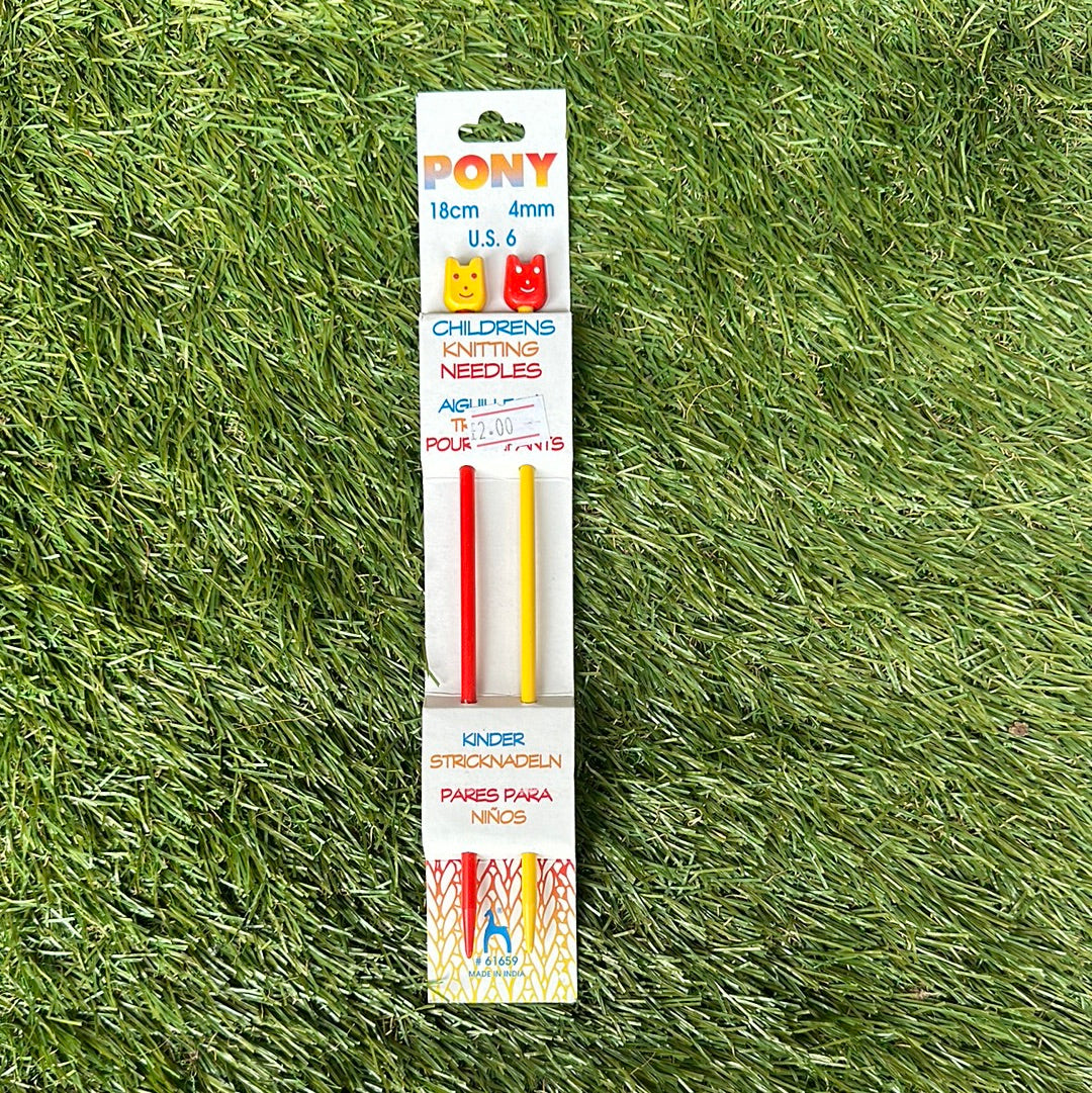 Children’s Knitting Needles Size 4mm x18cm