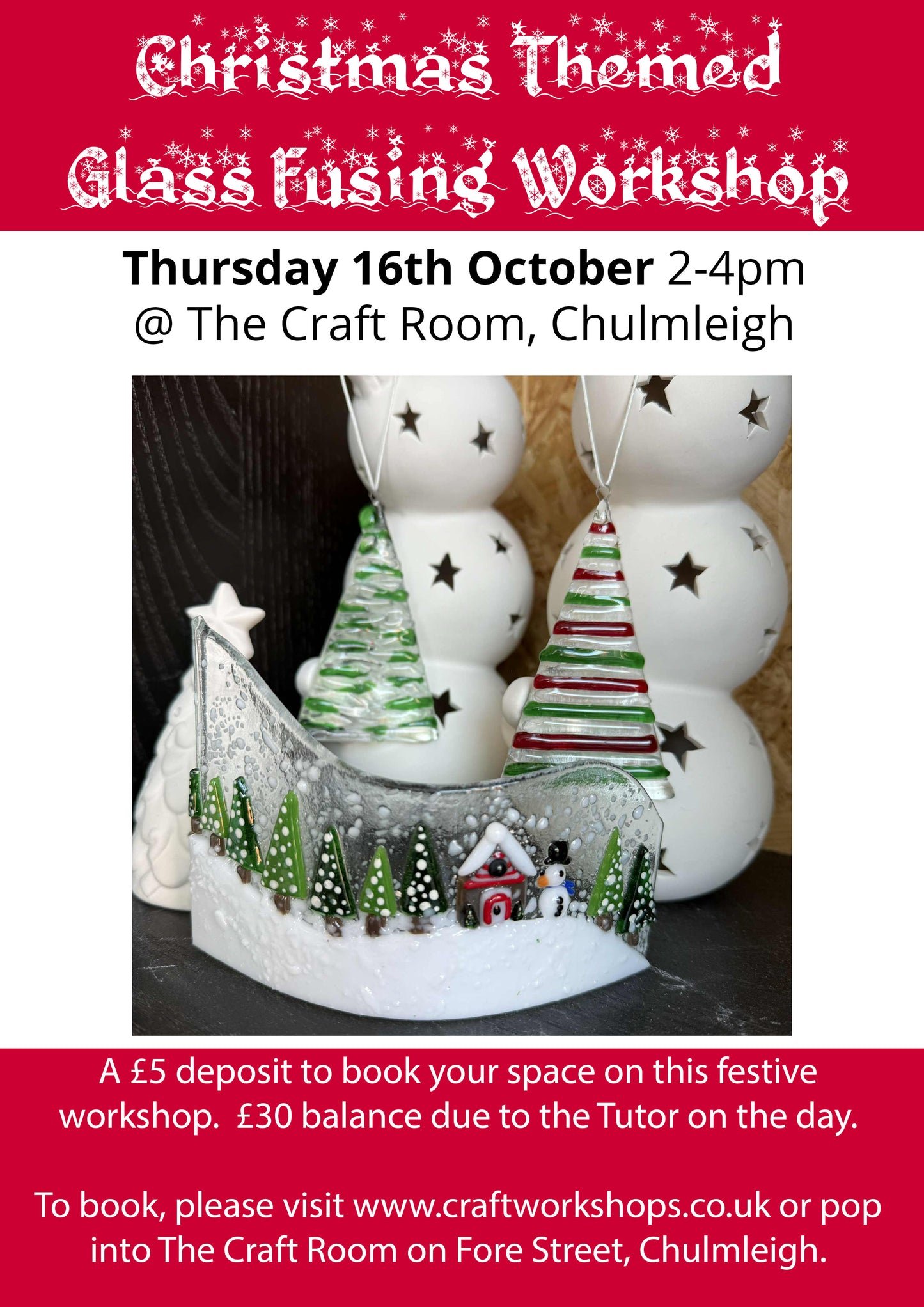 Christmas Glass Fusing Workshop l Thursday 16th October 2-4pm