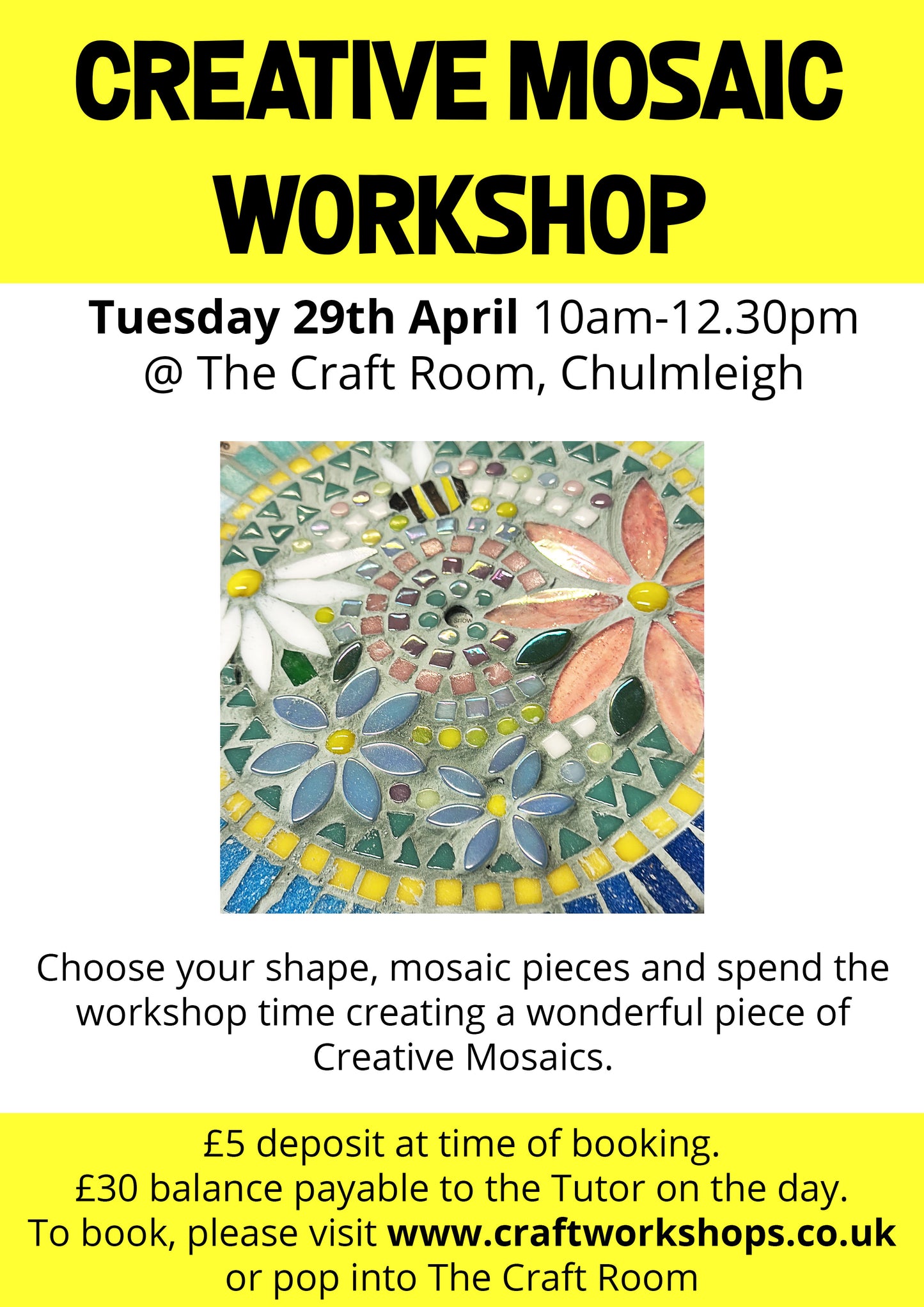 Creative Mosaics Workshop l Tuesday 29th April 10am-12.30pm