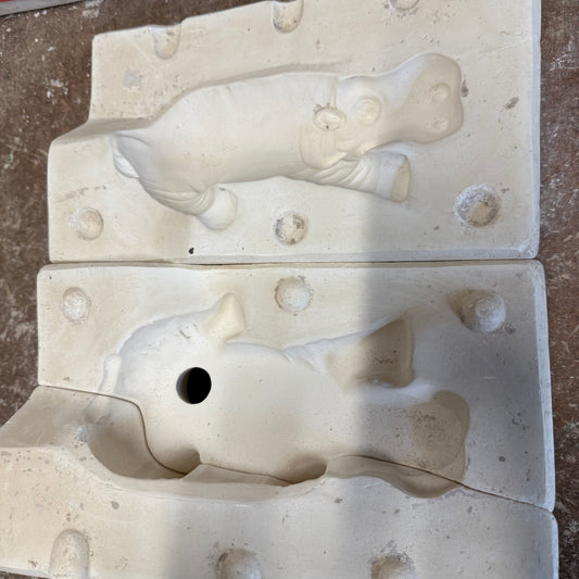 Lazy Hippo Slip Cast Pottery Mould