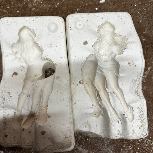 Girl Figure Slip Cast Pottery Mould