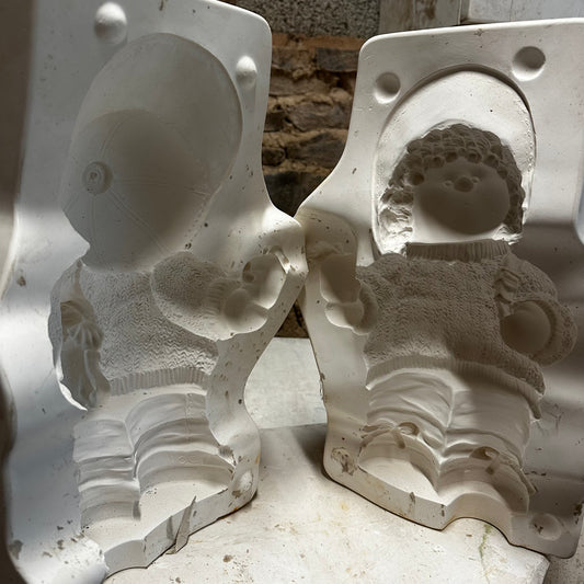 Boy with Knapsack Slip Cast Mould