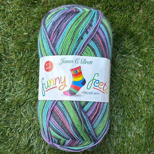 Funny Feetz 4ply Sock Yarn - FZB20
