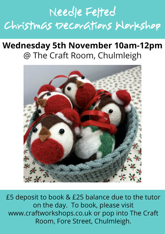 Needle Felted Christmas Decorations l  Wednesday 5th November 10am-12pm