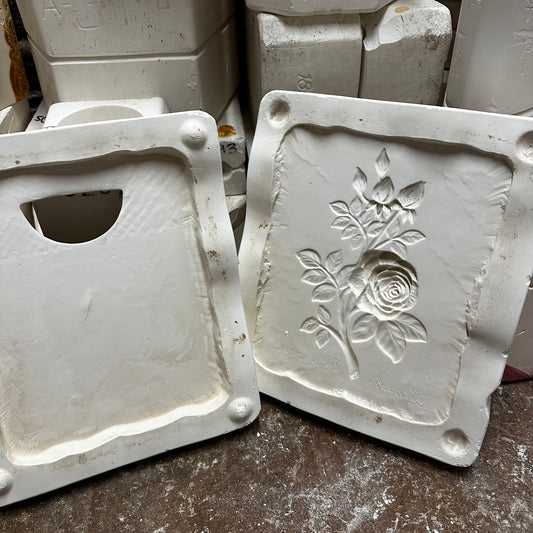Rose Tile Slip Cast Pottery Mould