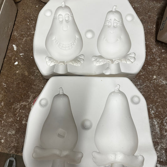Pear Shaped Salt & Pepper Pot Slip Cast Pottery Mould