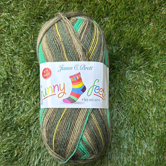 Funny Feetz 4ply Sock Yarn - FBZ22