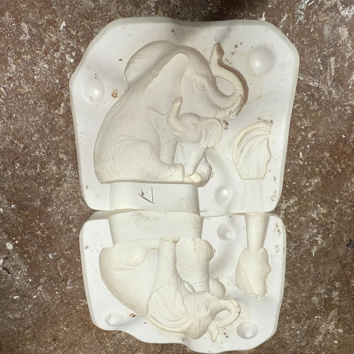 Nurturing Elephants Slip Cast Pottery Mould POSTAGE INCLUDED