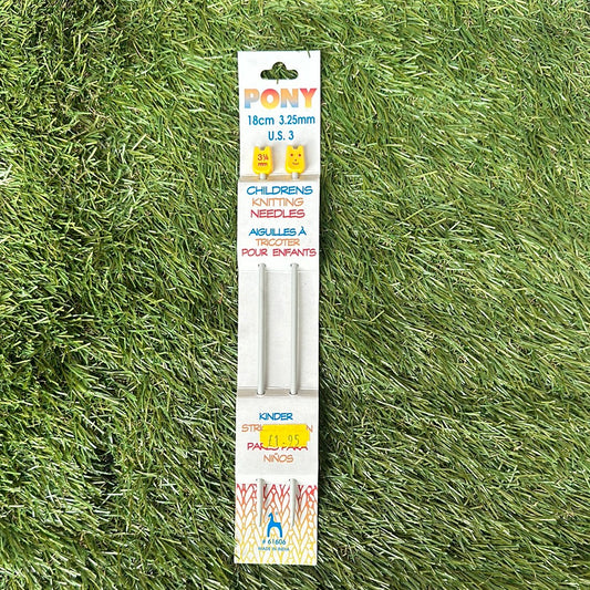 Children’s Knitting Needles Size 3.25mm x18cm