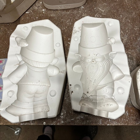 Crackpot Garden Gnome Slip Cast Pottery Mould