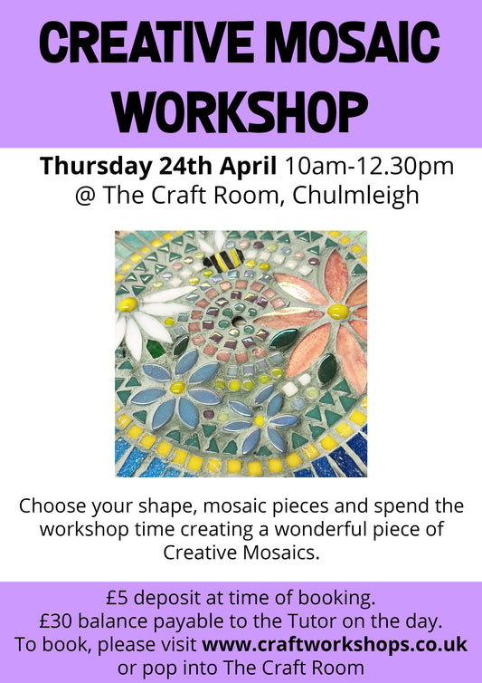 Creative Mosaics l Thursday 24th April 10am-12.30pm