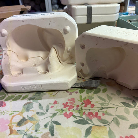 Elephant Money Box Slip Cast Pottery Mould INCLUDES POSTAGE