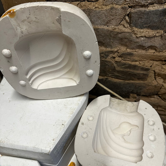 Lady in Hat Vase Slip Cast Pottery Mould
