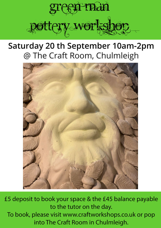 Green Man Pottery Workshop l Saturday 20th 10am-2pm