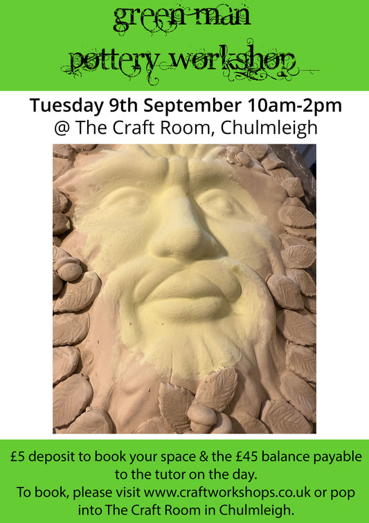 Green Man Pottery Workshop l Tuesday 9th September 10am-2pm
