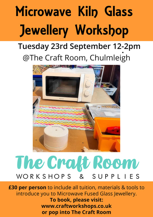 Microwave Fused Glass Jewellery Workshop l Tuesday 23rd September 12-2pm