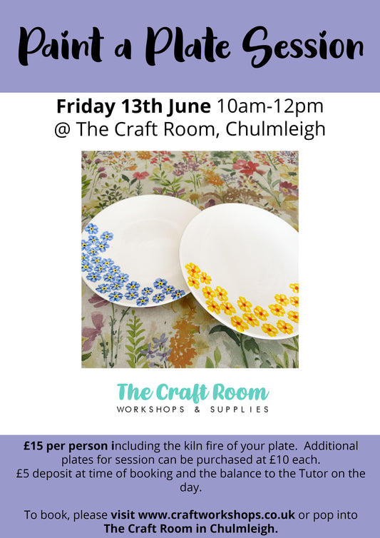Paint a Plate Pottery Painting l Friday 13th June 10am-12pm