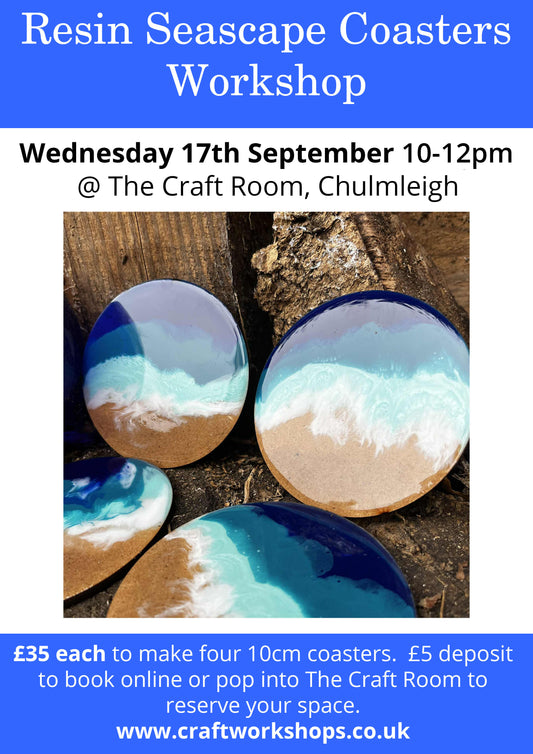 Seascape Resin Coaster Workshop l Wednesday 17th September 10am-12pm