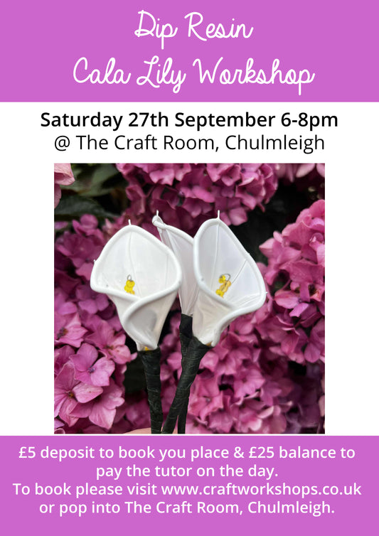Dip Resin Cala Lily Workshop l Saturday 27th September 10am-12pm