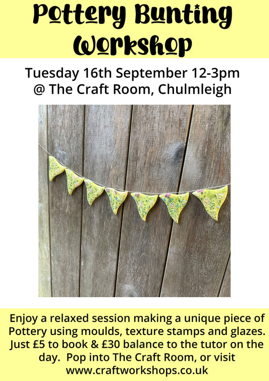 Pottery Bunting Workshop l Tuesday 16th September 12-3pm