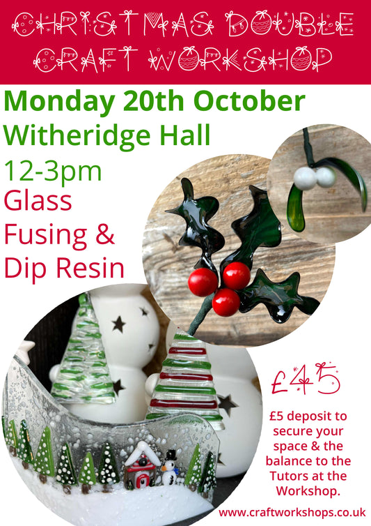 Christmas Double Craft Workshop l Monday 20th October 12-3pm @ Witheridge Hall